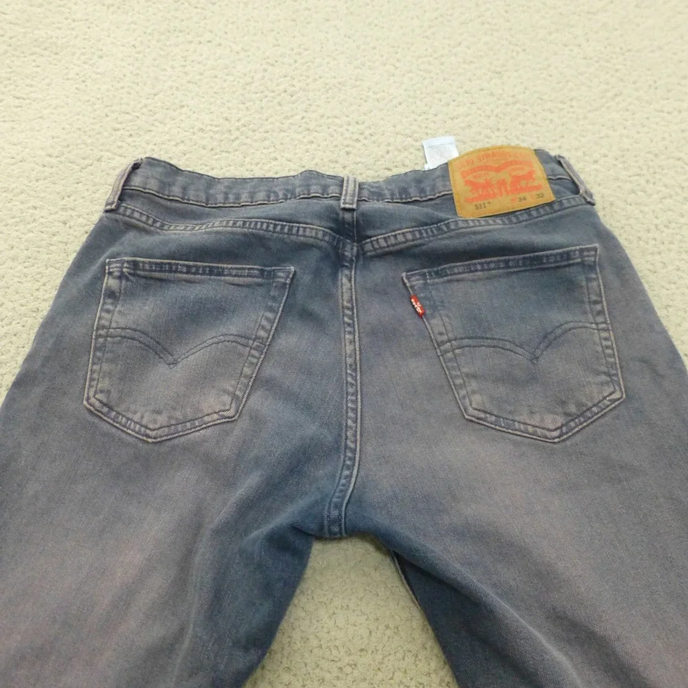 Levi's 511 Jeans Mens 34x32 Slim Fit Stretch Straight Denim Blue